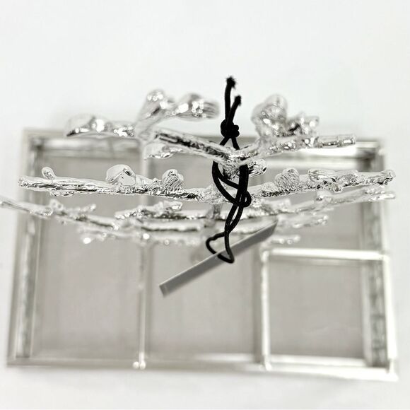 Christian Siriano NY Silver Tone Tray and Tree Jewelry Organizer Stand NEW - Picture 6 of 12